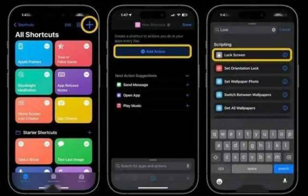 惠阳苹果14锁屏维修店分享iPhone14升级iOS16.4后如何创建锁屏快捷方式 
